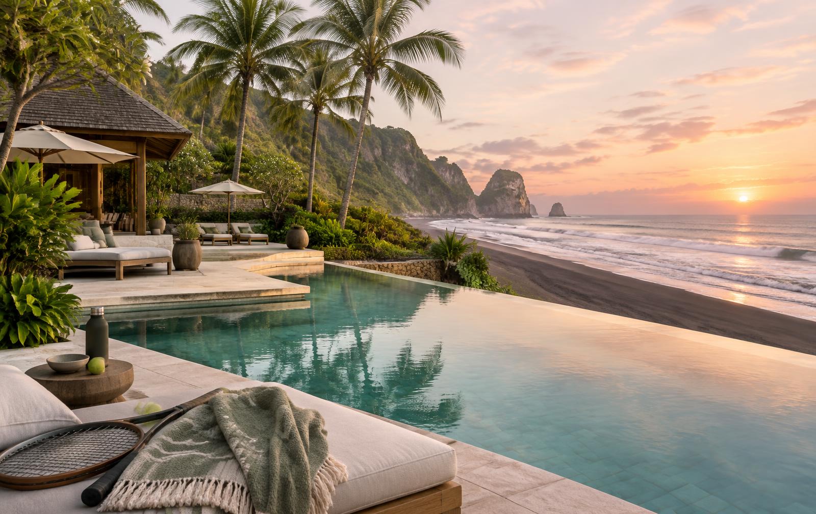 Tropical beachfront setting for the October Komune retreat